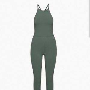 Aritzia Wilfred Free Leila Jumpsuit in Smokey Emerald Green